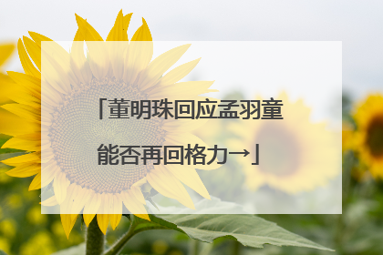 董明珠回应孟羽童能否再回格力→