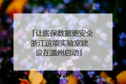 让医保数据更安全 浙江这项实验室建设在温州启动