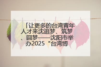 让更多的台湾青年人才来沈追梦、筑梦、圆梦——沈阳市举办2025“台湾博士沈阳行”活动