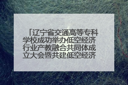 辽宁省交通高等专科学校成功举办低空经济行业产教融合共同体成立大会暨共建低空经济产教融合新生态论坛