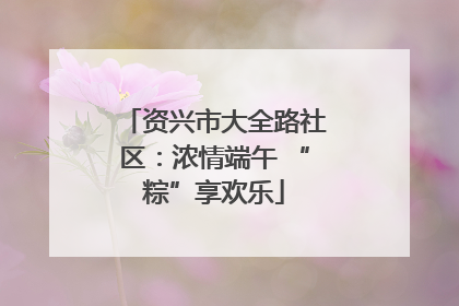 资兴市大全路社区：浓情端午 “粽”享欢乐