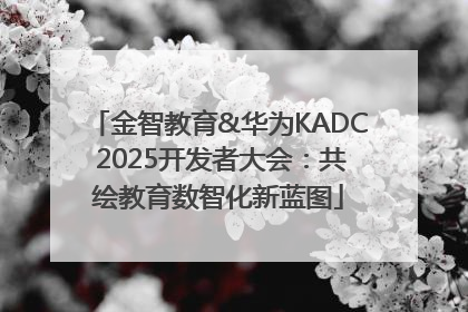 金智教育&华为KADC 2025开发者大会：共绘教育数智化新蓝图