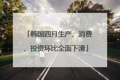 韩国四月生产、消费、投资环比全面下滑