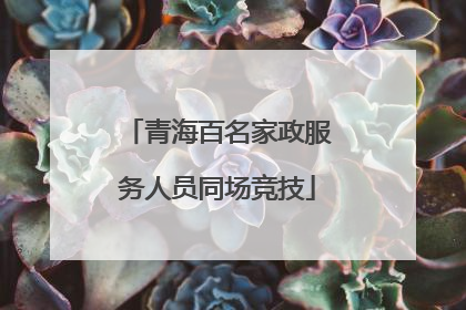 青海百名家政服务人员同场竞技