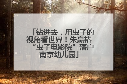 钻进去，用虫子的视角看世界！朱赢椿“虫子电影院”落户南京幼儿园