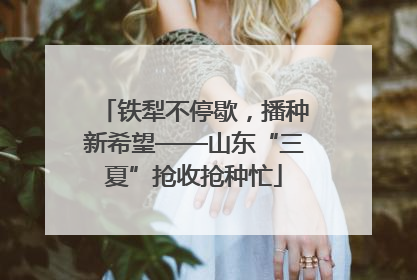 铁犁不停歇，播种新希望——山东“三夏”抢收抢种忙