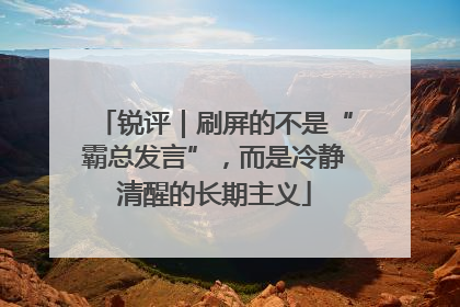 锐评｜刷屏的不是“霸总发言”，而是冷静清醒的长期主义