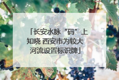 长安水脉“码”上知晓 西安市为较大河流设置标识牌