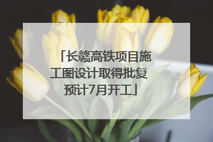 长赣高铁项目施工图设计取得批复 预计7月开工