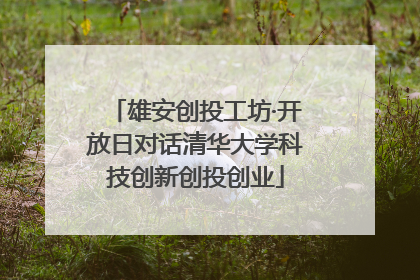 雄安创投工坊·开放日对话清华大学科技创新创投创业