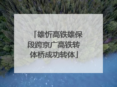 雄忻高铁雄保段跨京广高铁转体桥成功转体