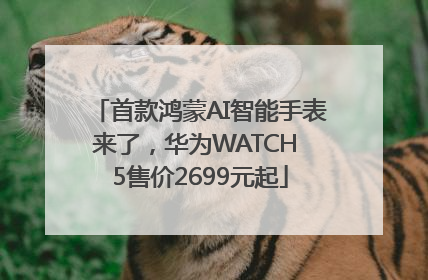 首款鸿蒙AI智能手表来了，华为WATCH 5售价2699元起