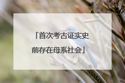 首次考古证实史前存在母系社会