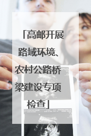 高邮开展路域环境、农村公路桥梁建设专项检查