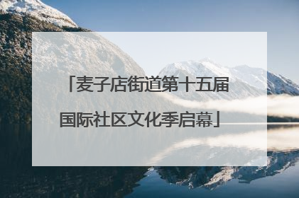 麦子店街道第十五届国际社区文化季启幕