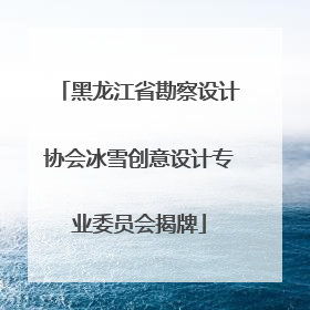 黑龙江省勘察设计协会冰雪创意设计专业委员会揭牌