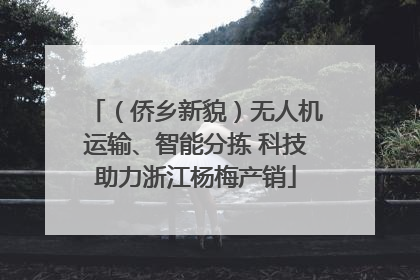 （侨乡新貌）无人机运输、智能分拣 科技助力浙江杨梅产销