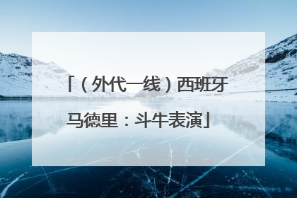 （外代一线）西班牙马德里：斗牛表演