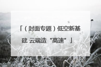 （封面专题）低空新基建 云端造“高速”