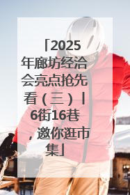 2025年廊坊经洽会亮点抢先看（三）丨6街16巷，邀你逛市集