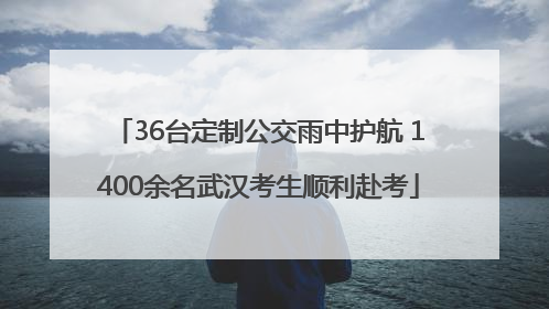 36台定制公交雨中护航 1400余名武汉考生顺利赴考
