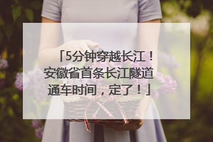 5分钟穿越长江！安徽省首条长江隧道通车时间，定了！