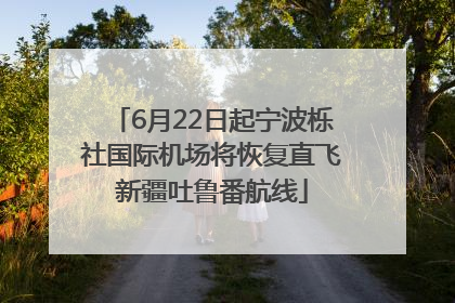 6月22日起宁波栎社国际机场将恢复直飞新疆吐鲁番航线