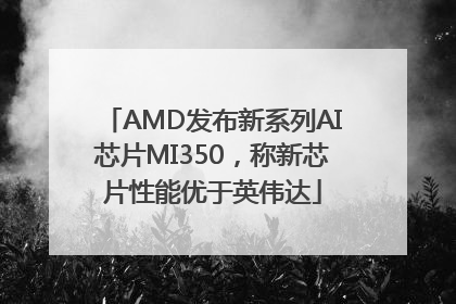AMD发布新系列AI芯片MI350，称新芯片性能优于英伟达