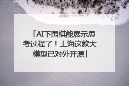 AI下围棋能展示思考过程了！上海这款大模型已对外开源