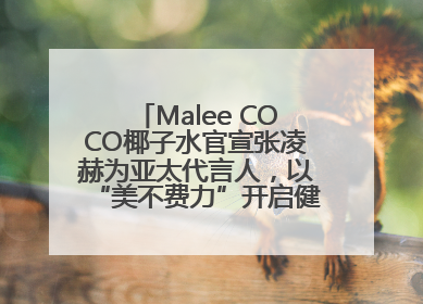 Malee COCO椰子水官宣张凌赫为亚太代言人，以“美不费力”开启健康生活好状态